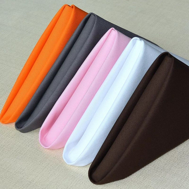 Jacquard Plain Square Solid Color Cloth Table Napkins Personalized Linen Napkins