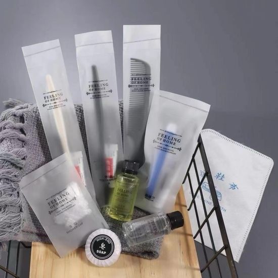 5 Star Personalized Hotel Toiletries High End With Shower Cap Shaver Sewing Kit